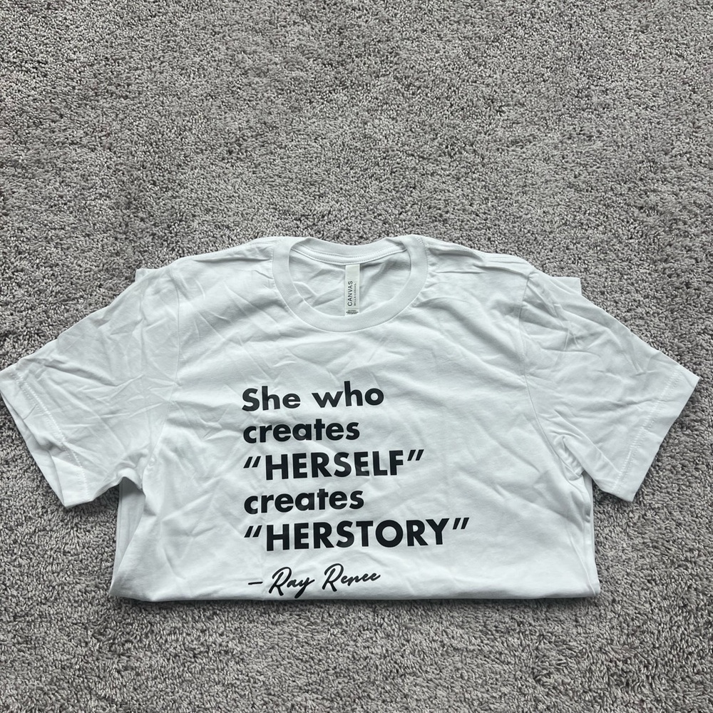 Empowering White Graphic Tee